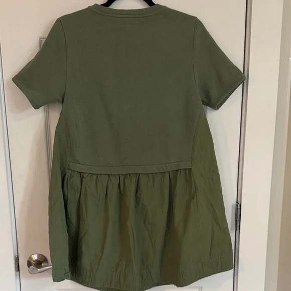 Pilcro Olive Green Short-Sleeve Drawstring Mini Dress - Picture 4 of 4